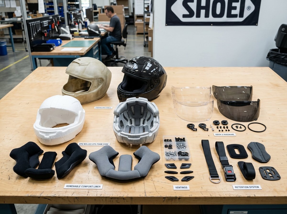 helmet materials used in manufacturing process
