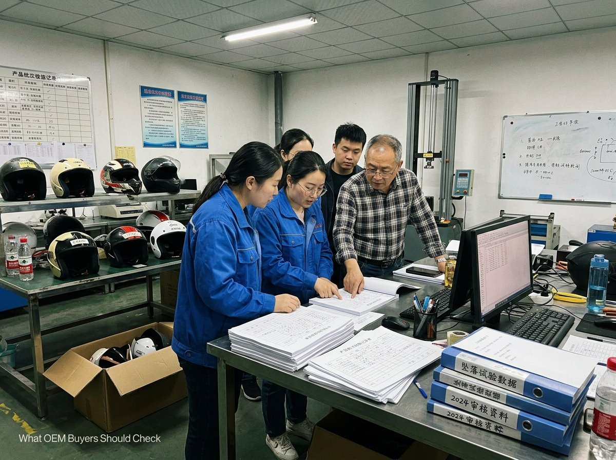 what OEM buyers should check in a helmet factory laboratory