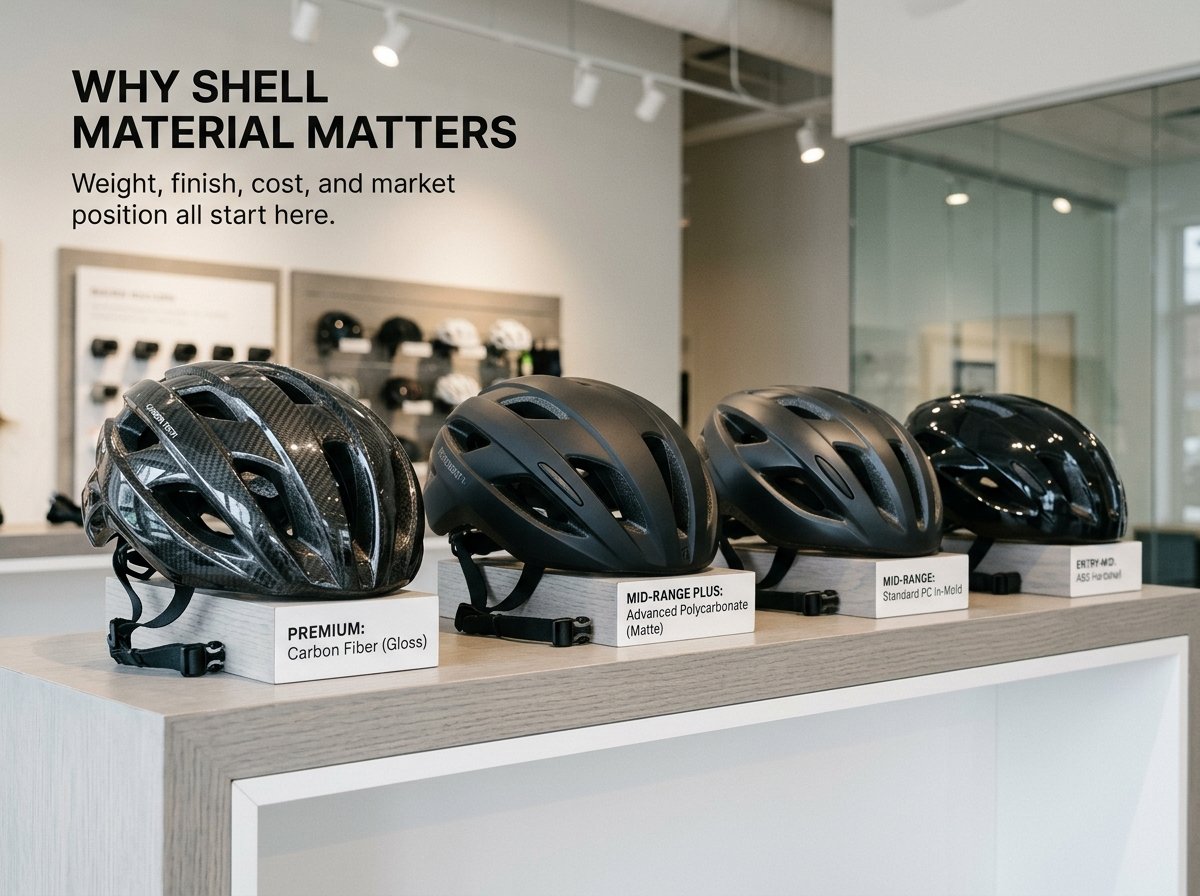 bicycle helmet shell material importance
