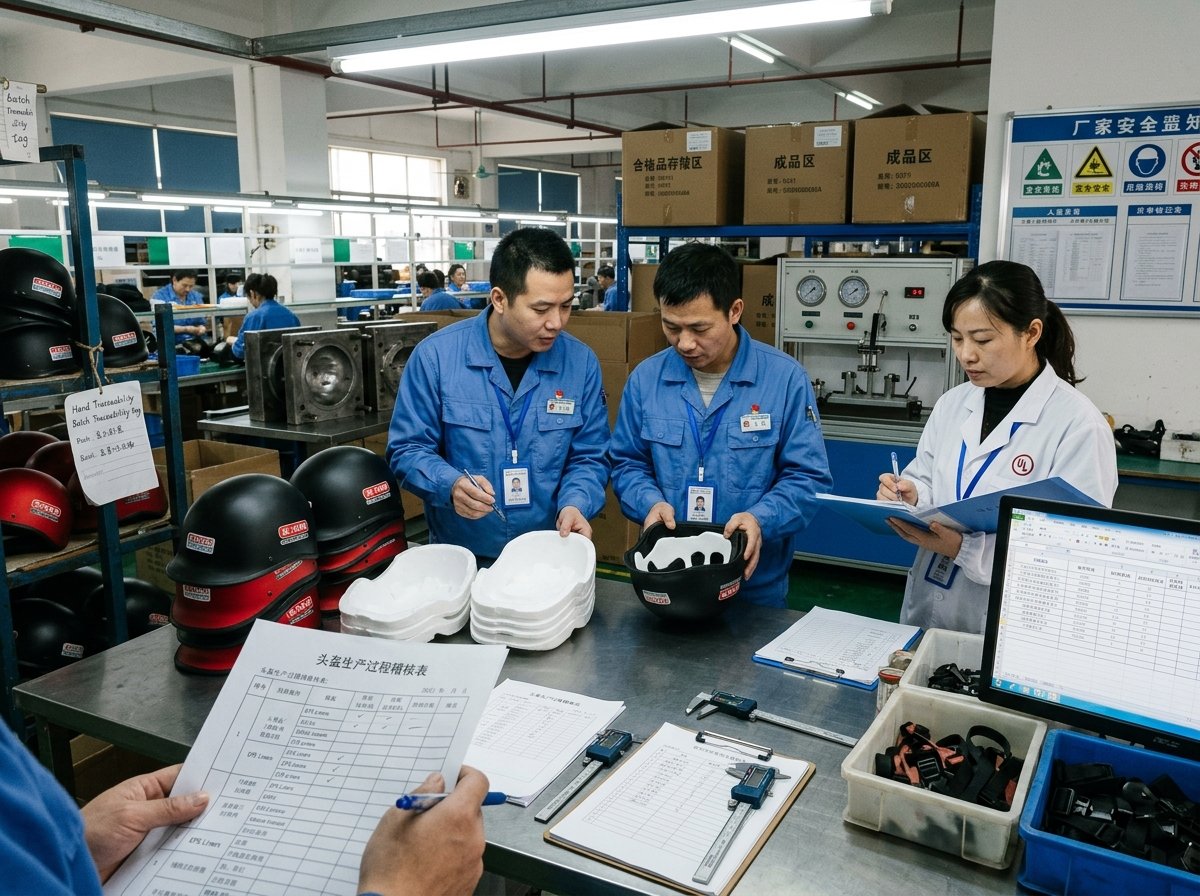helmet factory quality audit process
