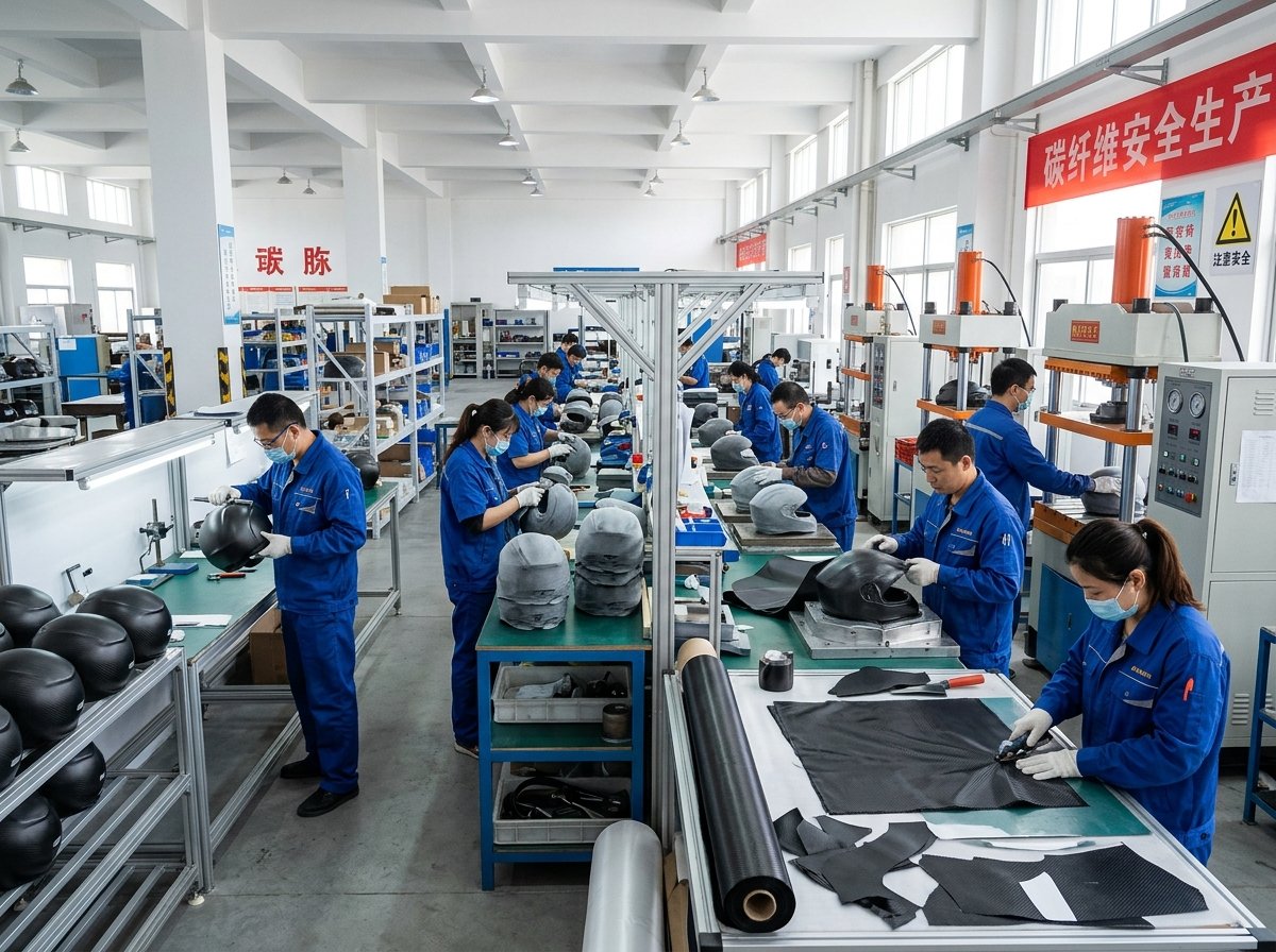 carbon fiber helmet shell manufacturing process