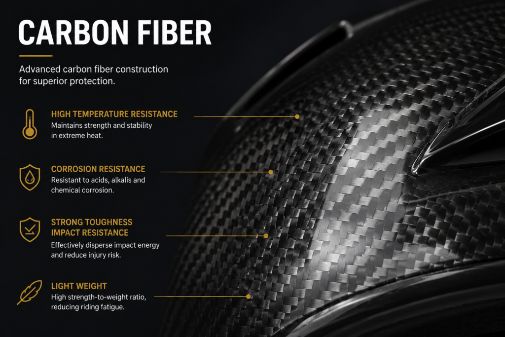 Motorcycle Helmet Shell Materials: ABS, Fiberglass and Carbon Fiber