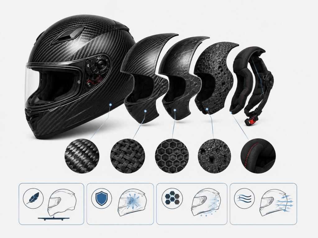 How Carbon Fiber Full Face Helmets Are Redefining Rider Protection