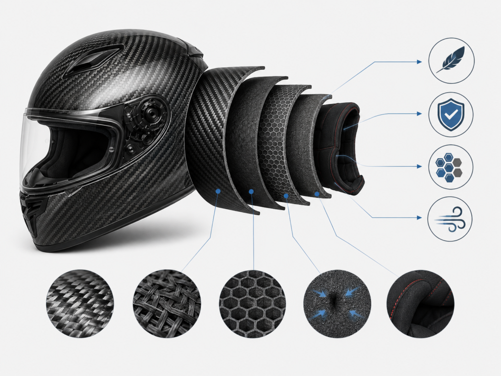 How does carbon fiber shell construction affect helmet qualityHow does carbon fiber shell construction affect helmet quality